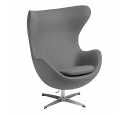 Kreslo Vajce svetlosivý kašmír 42 Premium