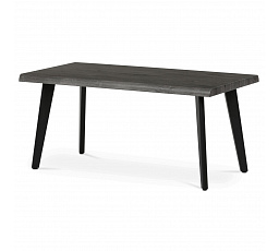 Stôl konferenčný, 120x60x55 cm, MDF doska, dekor sivý dub, kov, čierny lak