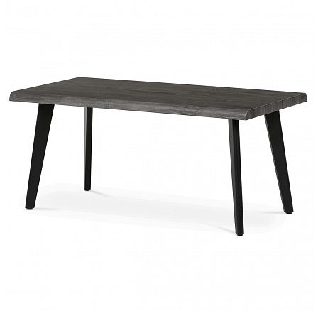 Stôl konferenčný, 120x60x55 cm, MDF doska, dekor sivý dub, kov, čierny lak