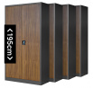 Sada 4x Kovová skriňa s policami JAN H Eco Design, 900 x 1950 x 400 mm, Antracitová/orech