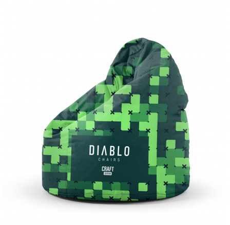 Sedací vak pre dieťa Minecr, zelená Craft Edition