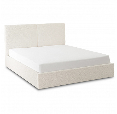 Posteľ 160x200 MARSYLIA s Úložným Priestorom Krémové Boucle Posteľ 160x200 MARSYLIA s Úložným Priestorom Krémové Boucle