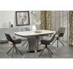 Jedálenský stôl ROBINSON, efekt béžového mramoru/cappuccino/čierna
