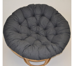 Vankúš deluxe pre kreslo papasan 100 cm - tmavosivá látka