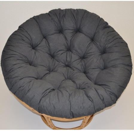 Vankúš deluxe pre kreslo papasan 100 cm - tmavosivá látka
