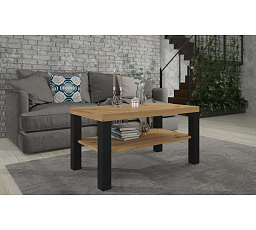 Konferenčný stolík GOMEZ 100x55 Artisan+Čierny Mat