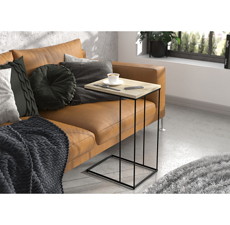 Pomocný stolík DRU Čierny+Sonoma