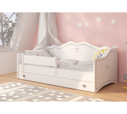 EMKA Gray 160x80 Biela+sivá posteľ s matracom