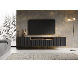 Závesná TV skrinka NOEMI Čierna+Artisan