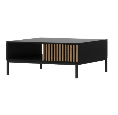 Konferenčný stôl MEORATI 80, Čierna/Dub Artisan Konferenčný stôl MEORATI 80, Čierna/Dub Artisan