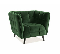 Kreslo CASTELLO 1 Velvet, zelené Bluvel 78/wenge