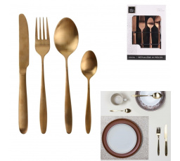 Sada príborov Charbon medená 16ks