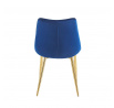 Stolička velvet modrá / zlaté nohy J262-1