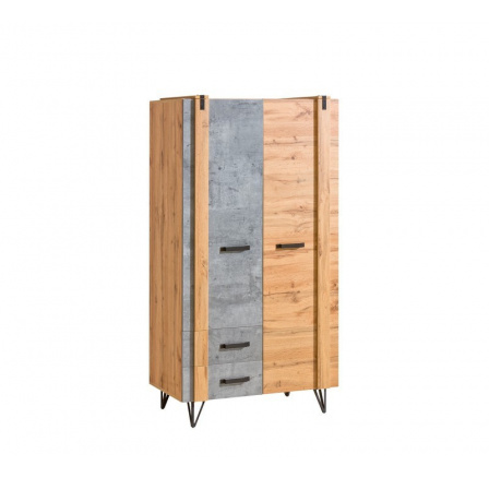 Systém "LOFTER" LO1 (Skriňa 2D 2S) - Farba: betón millenium Systém "LOFTER" LO1 (Skriňa 2D 2S) - Farba: betón millenium