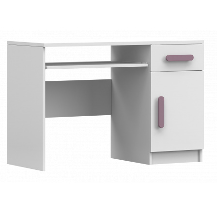 Písací stôl SMYK I - 08, Biela Mat/Vres