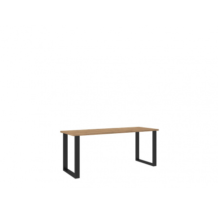 LOFT - Jedálenský stôl w. 185 x 75 x 67, laminovaný dubový lancelot/čierny kov "LP" (K150-Z)