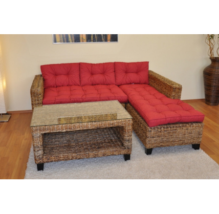 Sedacia súprava Penang vľavo polstromy burgundy melier Sedacia súprava Penang vľavo polstromy burgundy melier