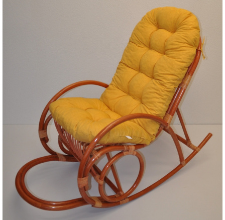 Vankúš pre hojdacie kreslo žlté zvýraznenia