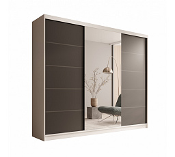 Posuvná skriňa Etna 250 Biela+Čierna