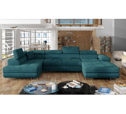 Sedacia súprava v tvare U RODRIGO, Mat Velvet 75 Ľavá