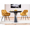 Jedálenská stolička CHERRY Velvet black/curry Velvet Bluvel 68
