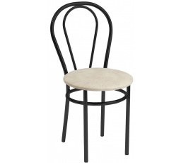 Stolička béžová - čierny rám Tulipán
