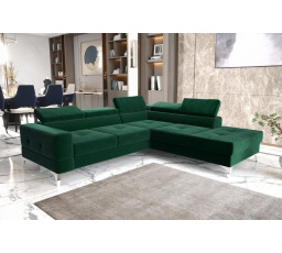 Rohová sedacia súprava TOSCANIA II priemer 30x250 - zelená, pravá