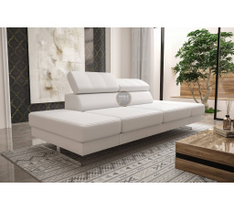 Sofa EMPORIO II 250 cm prírodná koža - biela koža