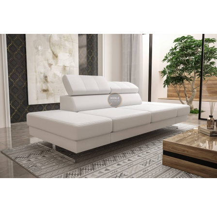 Sofa EMPORIO II 250 cm prírodná koža - biela koža