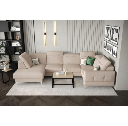 Rohová sedacia súprava MALIBU MAX II 180x350x182 cm - béžová, Pravá strana Rohová sedacia súprava MALIBU MAX II 180x350x182 cm - béžová, Pravá strana