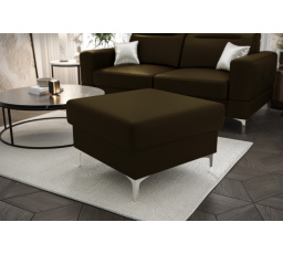 Taburet MALIBU 70 x 70 cm prírodná koža L-10 olivovo hnedá - rýchle odoslanie