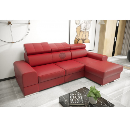 Rohová sedacia súprava ROYAL MINI 260×160 prírodná koža - červená koža, pravá Rohová sedacia súprava ROYAL MINI 260×160 prírodná koža - červená koža, pravá