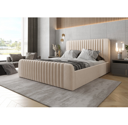 Posteľ MODENA s úložným priestorom - 200 cm x 200 cm, Drevená