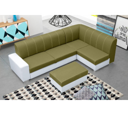 Rohová sedacia súprava MINISTER s Taburetom, Inari 34 + Soft 017, Pravá