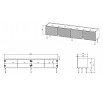 TV komoda ONDA 4D, čierna / dub artisan
