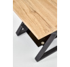 Konferenčný stôl XENA KWADRAT, čierny/prírodný dub