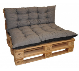 Podušky na paletový nábytok sada Basic - látka sivý melír