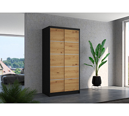 Posuvná skriňa RIVA 100 Black+Artisan