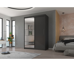 Posuvná skriňa so zrkadlom ESTI 150 Antracit+Antracit