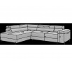 Rohová sedacia súprava COLESIO - Ľavá, Modullo 04