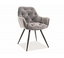 Jedálenská stolička CHERRY Velvet black/gray Velvet Bluvel 14