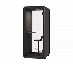 Kabína Small Booth Čierny-Sivý 3D
