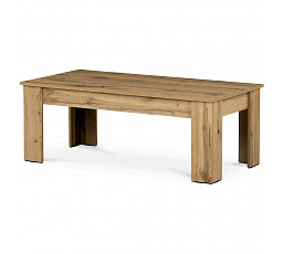 Konferenčný stolík 120x60x45 cm, laminátová doska a nohy, 3D dekor dub wotan