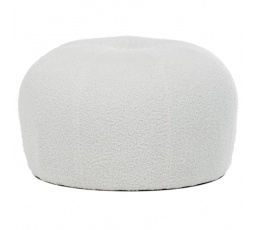 Stolička, biela látka bouclé.