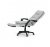 Kancelárske stoličky s podnožkou, svetlosivá látka, PC mechanizmus s aretáciou