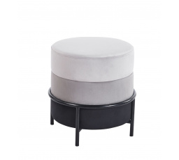 Taburet P8-FX (B), svetlosivá / sivá / čierna