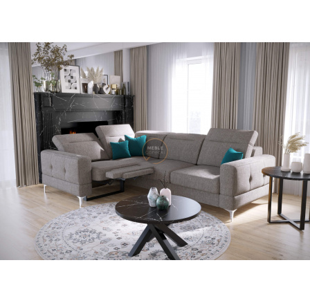 Rohová sedacia súprava MALIBU, relax s funkciou spania 185x250 cm - sivá, ľavá Rohová sedacia súprava MALIBU, relax s funkciou spania 185x250 cm - sivá, ľavá