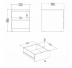 Nočný stolík Simplicity 230, biela