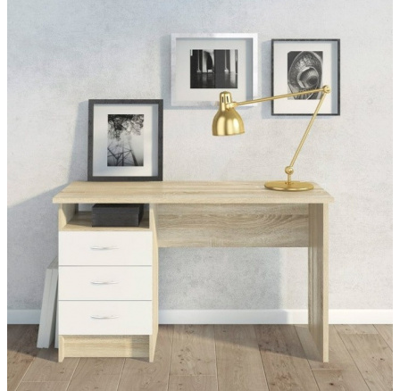 Písací stôl FELIX 134, Dub/Biela