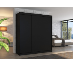 Posuvná skriňa MEGAN 200 Čierna+Čierna